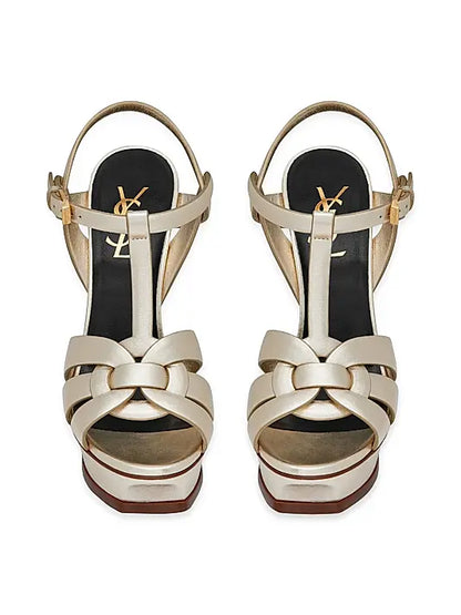 Tribute Sandals In Metallic Leather