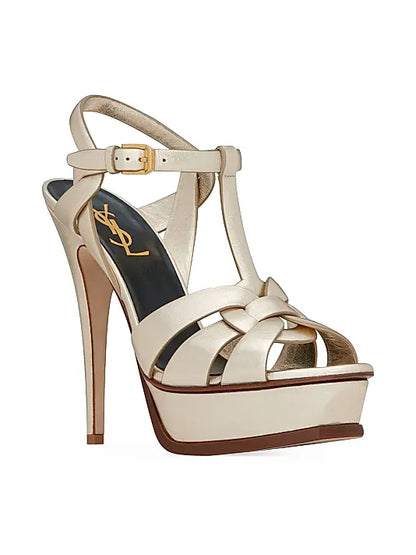 Tribute Sandals In Metallic Leather