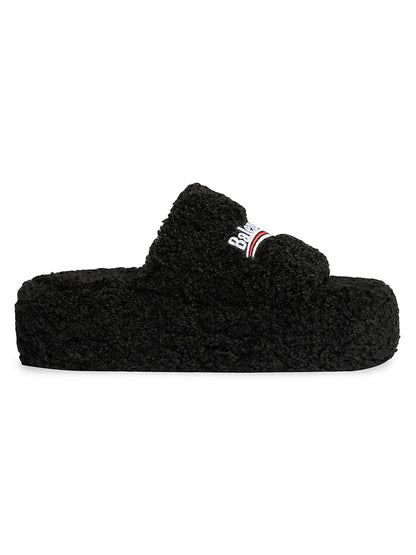 Fluffy Platform Sandals