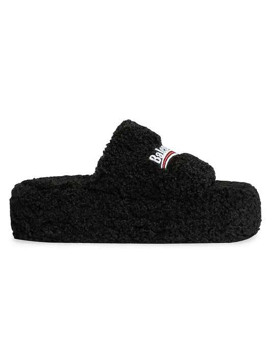Fluffy Platform Sandals