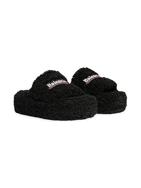 Fluffy Platform Sandals
