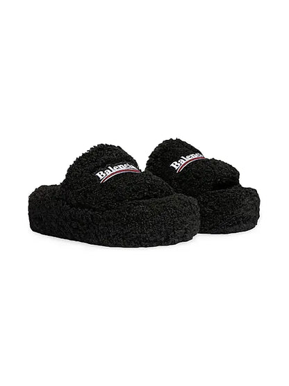 Fluffy Platform Sandals