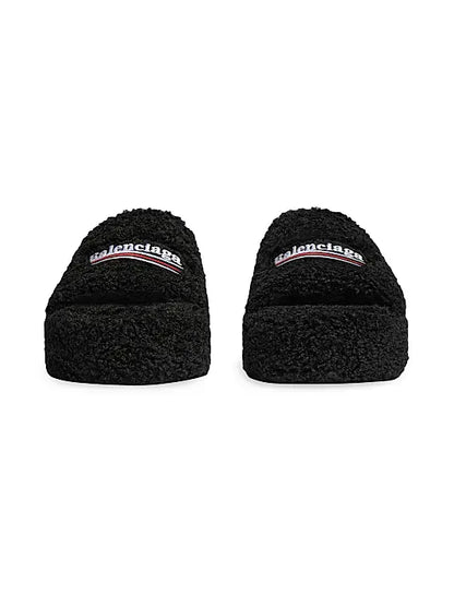 Fluffy Platform Sandals