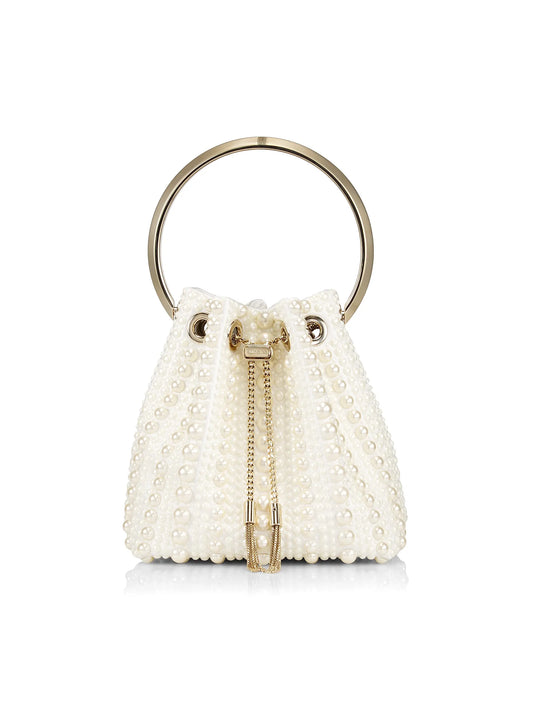 Bon Bon Faux Pearl Top Handle Bag