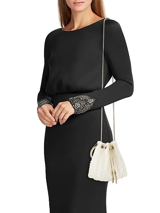 Bon Bon Faux Pearl Top Handle Bag