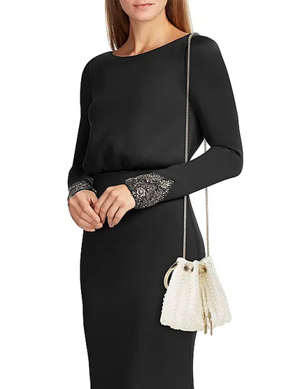 Bon Bon Faux Pearl Top Handle Bag