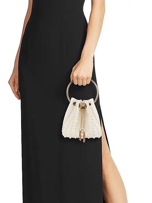 Bon Bon Faux Pearl Top Handle Bag