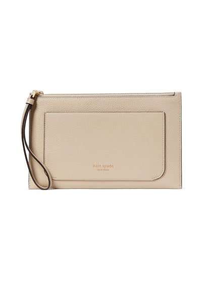 Ava Pebbled Leather Wristlet