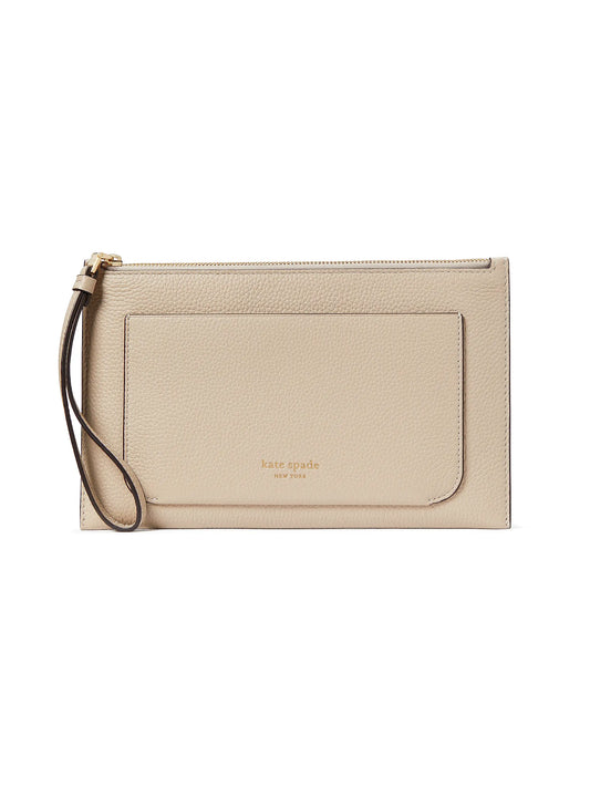 Ava Pebbled Leather Wristlet