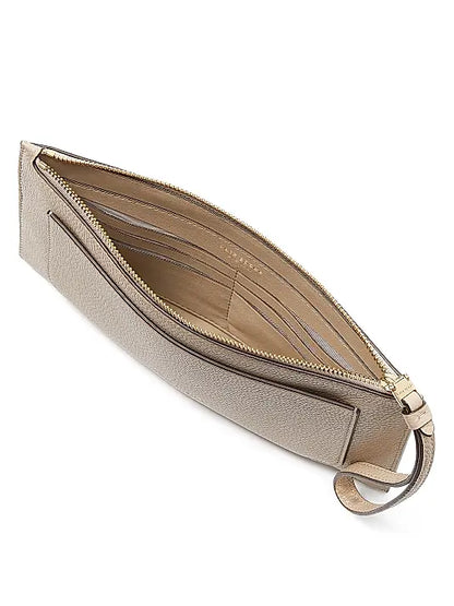 Ava Pebbled Leather Wristlet