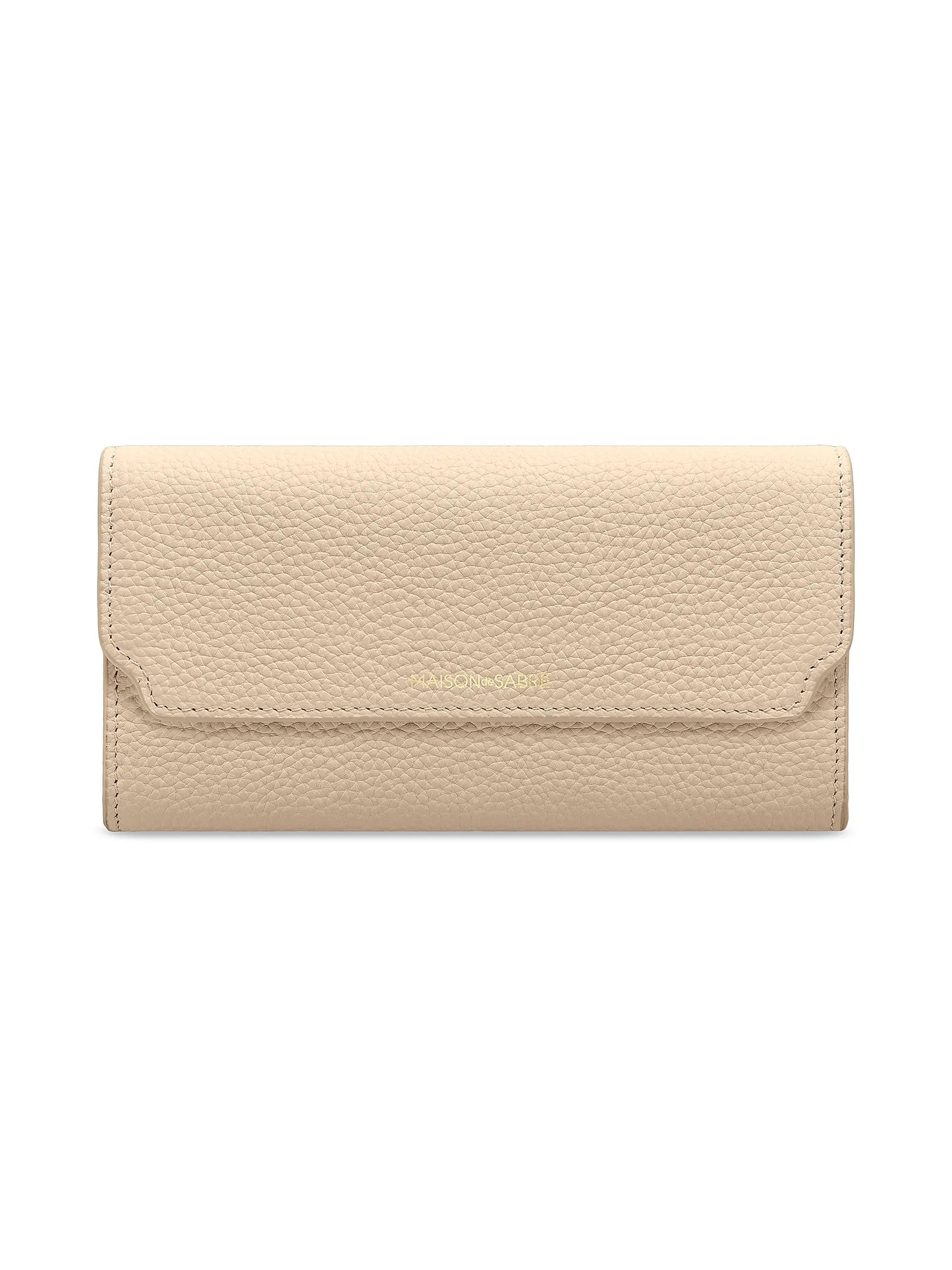 Long Leather Flap Wallet