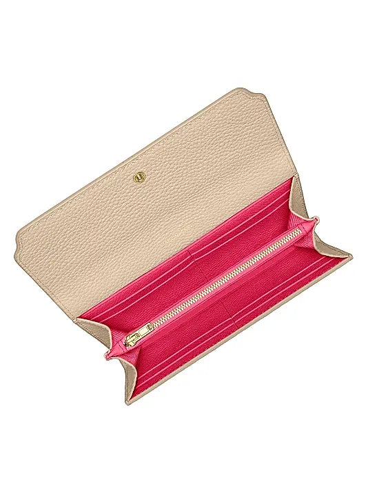 Long Leather Flap Wallet