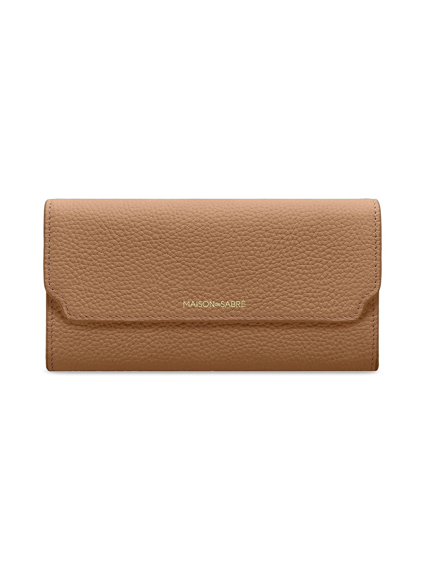Long Leather Flap Wallet