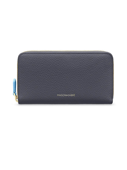 Long Leather Zip Wallet