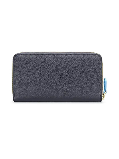 Long Leather Zip Wallet