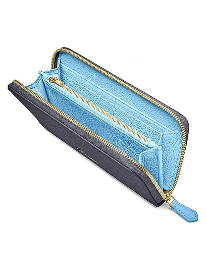 Long Leather Zip Wallet