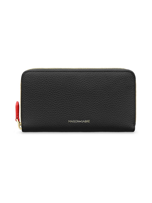 Long Leather Zip Wallet