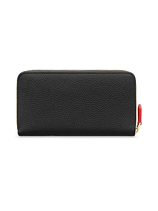 Long Leather Zip Wallet