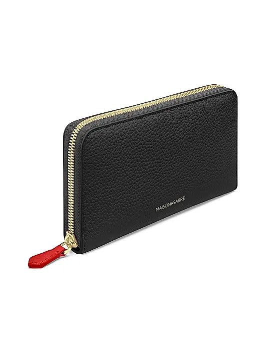 Long Leather Zip Wallet