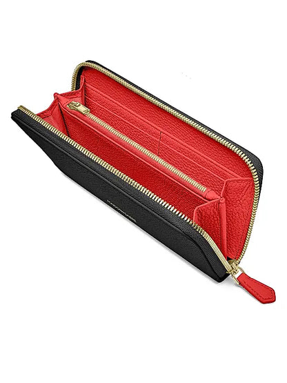 Long Leather Zip Wallet