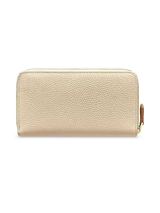 Long Leather Zip Wallet