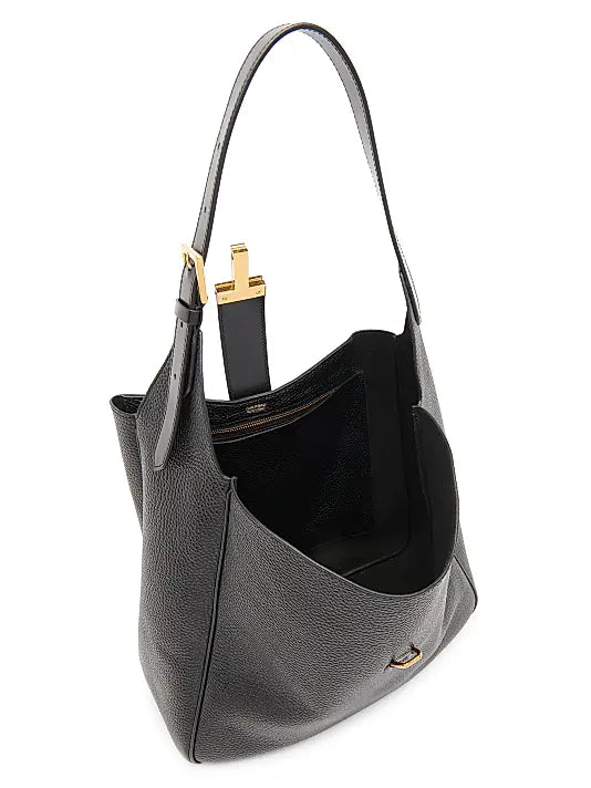 Medium Monarch Leather Hobo Bag
