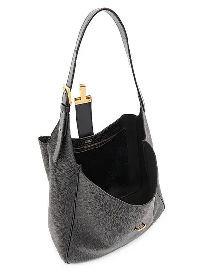 Medium Monarch Leather Hobo Bag