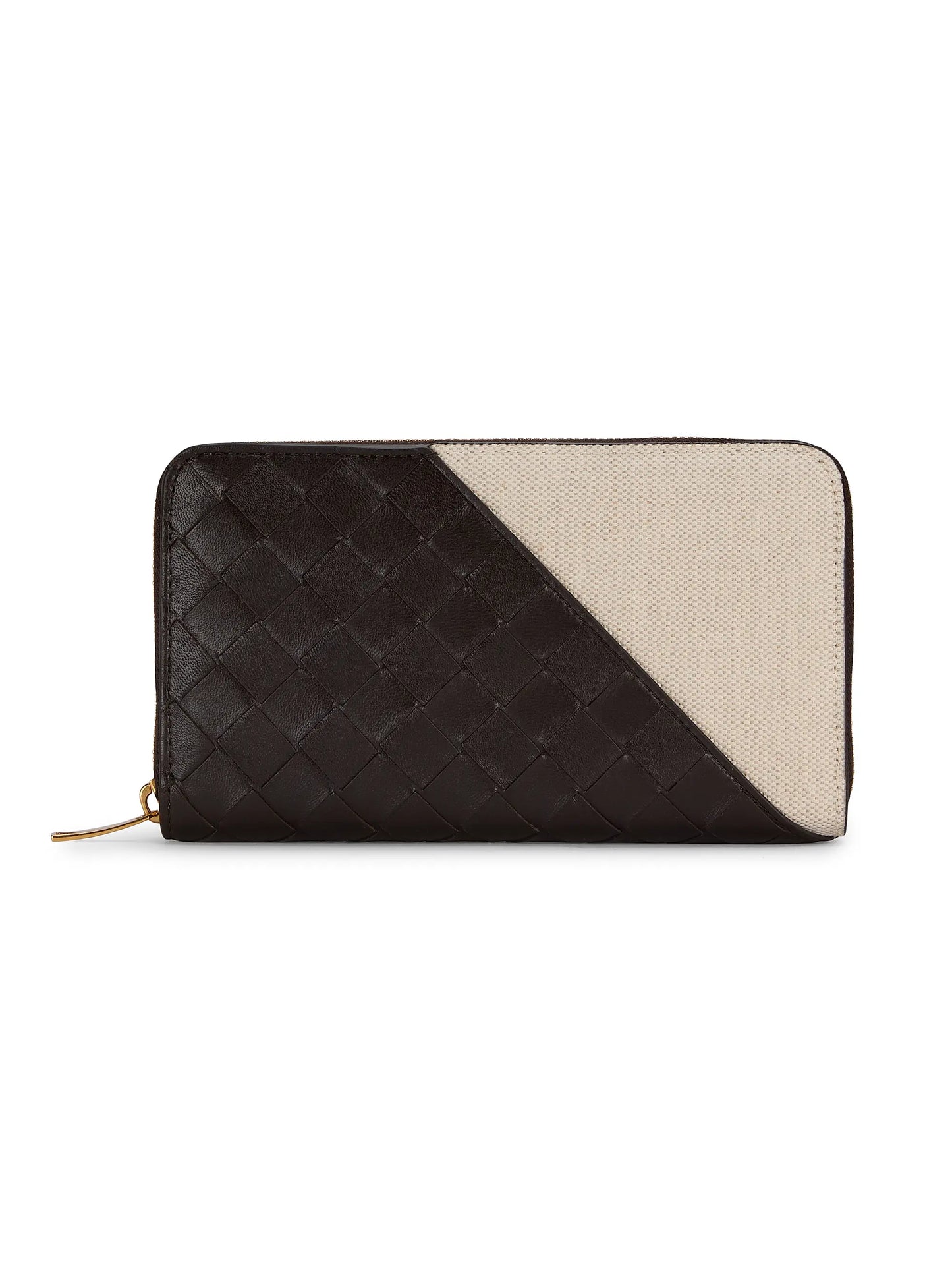 Intrecciato Diagonal Leather Wallet
