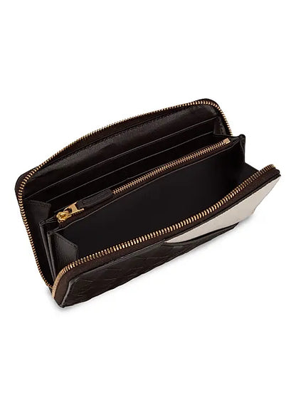 Intrecciato Diagonal Leather Wallet