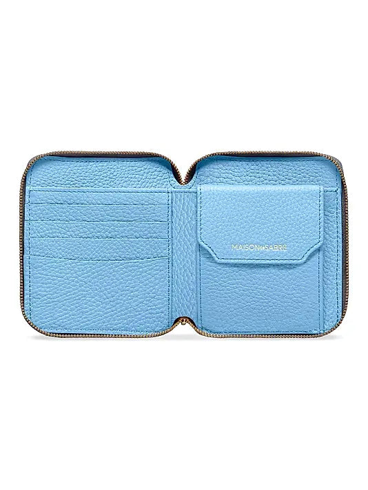 Small Leather Zip Around Wallet