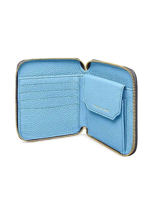 Small Leather Zip Around Wallet