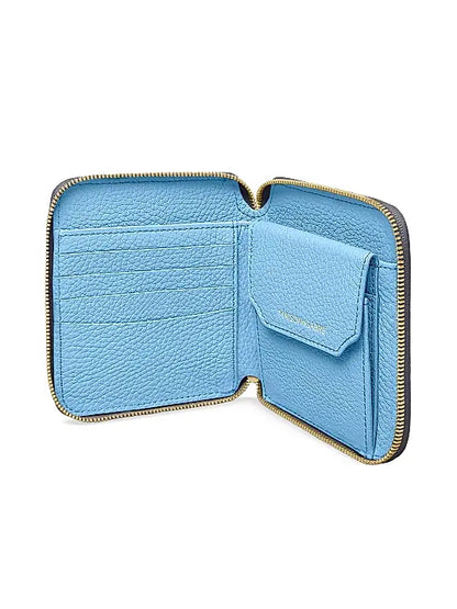 Small Leather Zip Around Wallet
