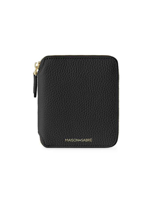 Small Leather Zip Around Wallet