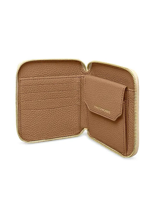 Small Leather Zip Around Wallet