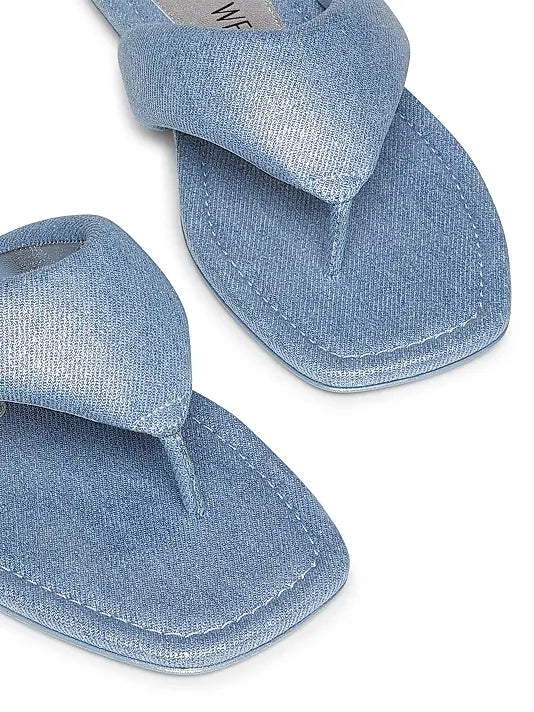 Maui Metallic Denim Flip-Flops