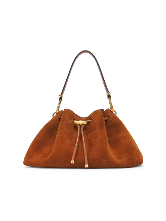 Cinch Suede Bucket Bag