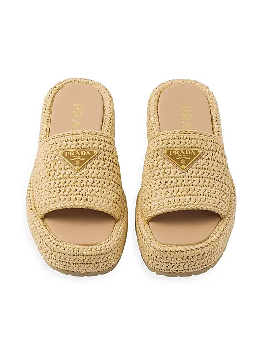 Crochet Flatform Slides