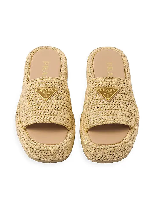 Crochet Flatform Slides