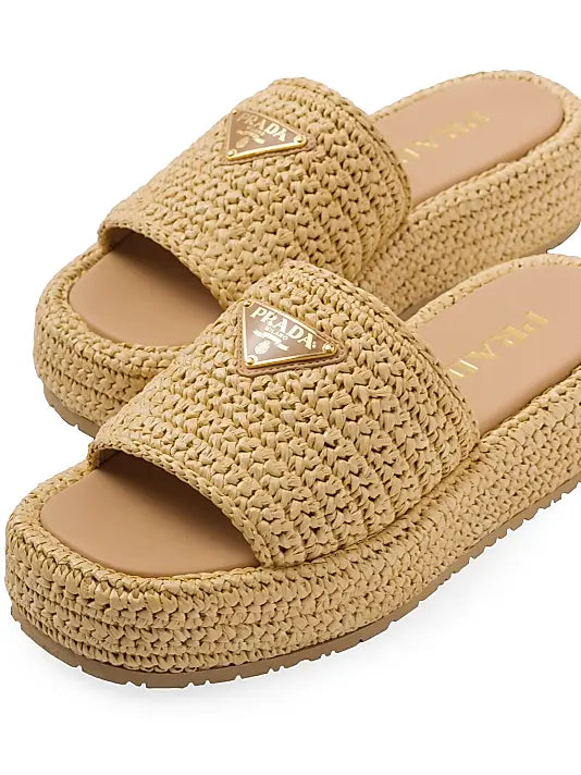 Crochet Flatform Slides