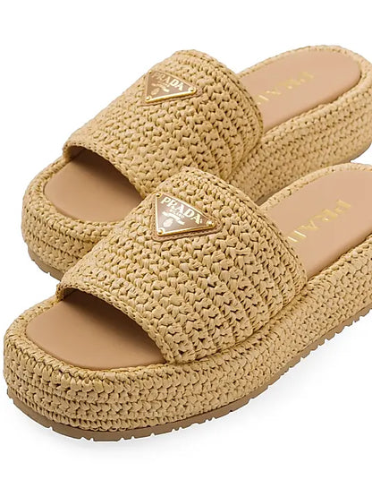 Crochet Flatform Slides