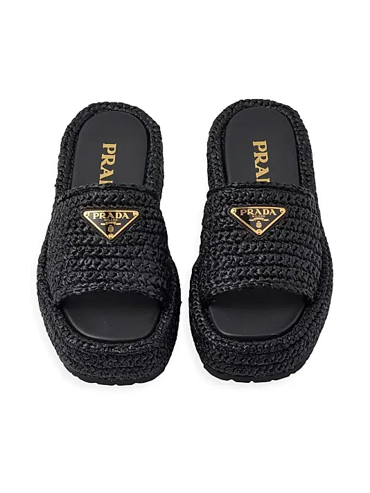 Crochet Flatform Slides