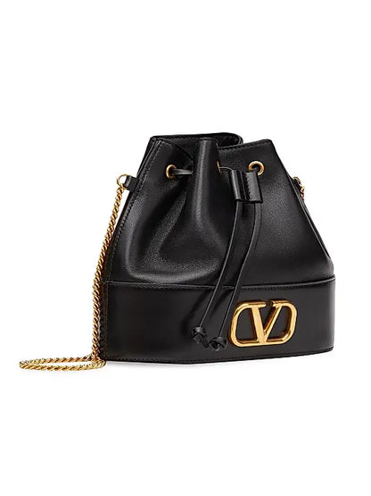 Mini Bucket Bag in Nappa with Vlogo Signature Chain