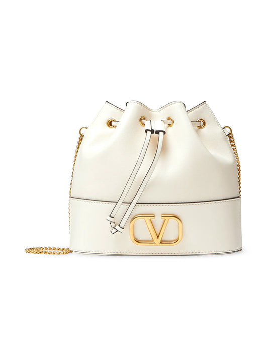 Mini Bucket Bag in Nappa with Vlogo Signature Chain