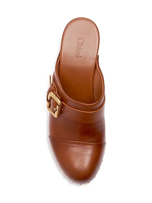 Jeannette 40MM Leather Clogs