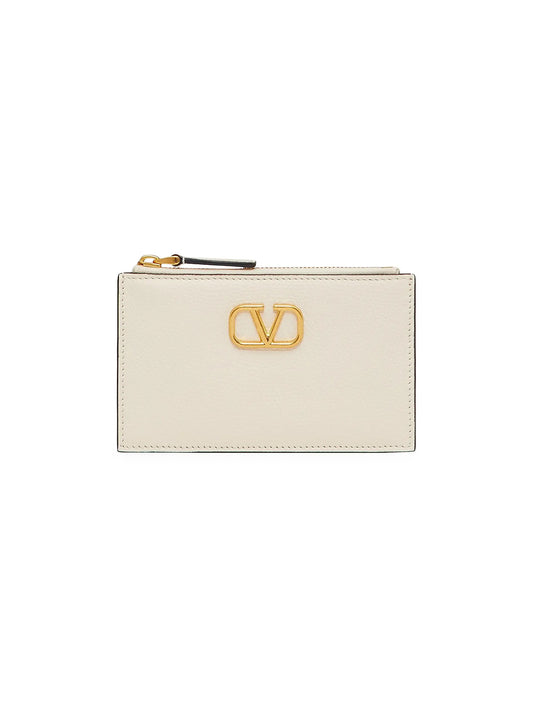 VLogo Signature Grainy Calfskin Cardholder