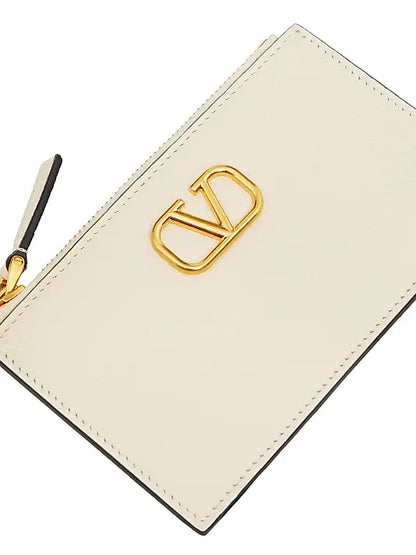 VLogo Signature Grainy Calfskin Cardholder