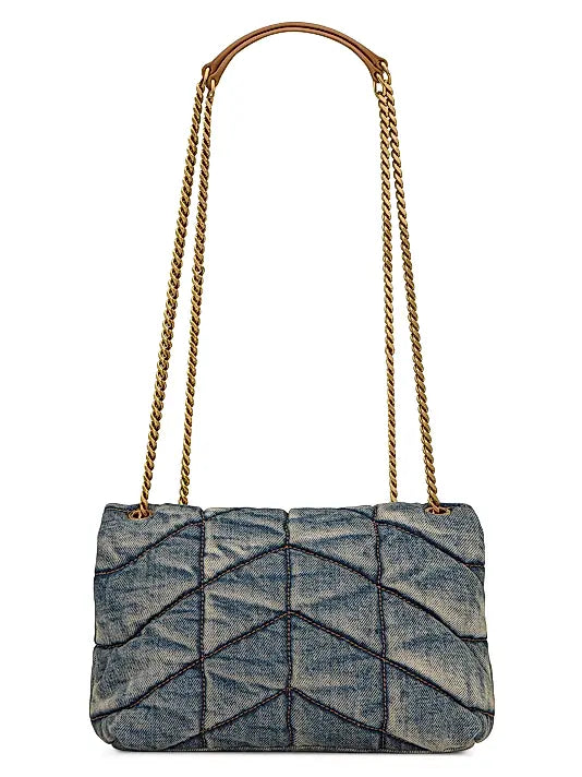 Puffer Toy Bag in Denim