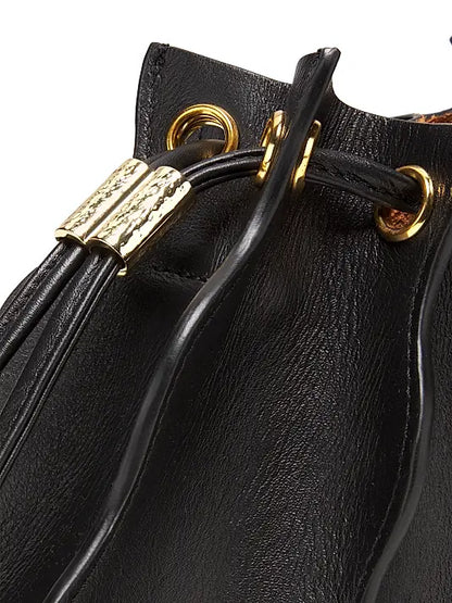 Adria Pleated Wave Leather Wristlet