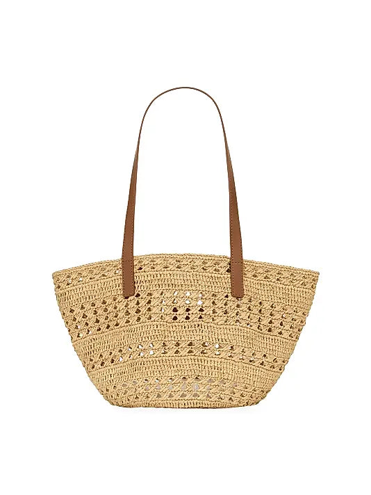 Panier Small Shoulder Bag in Raffia