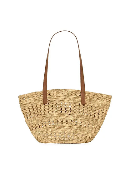 Panier Small Shoulder Bag in Raffia